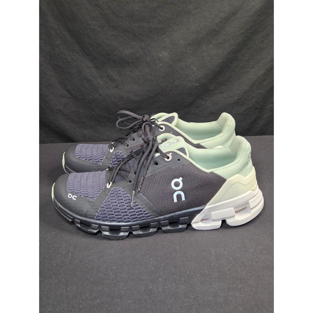 On Running Cloudnova Athletic Shoes in Black and Light Green - Picture 2 of 10